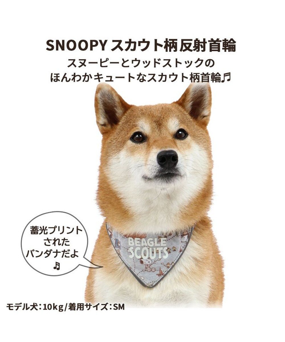 PET PARADISE スヌーピー 首輪 ビーグルスカウト柄 反射付き【ＳＭ】 中型犬 