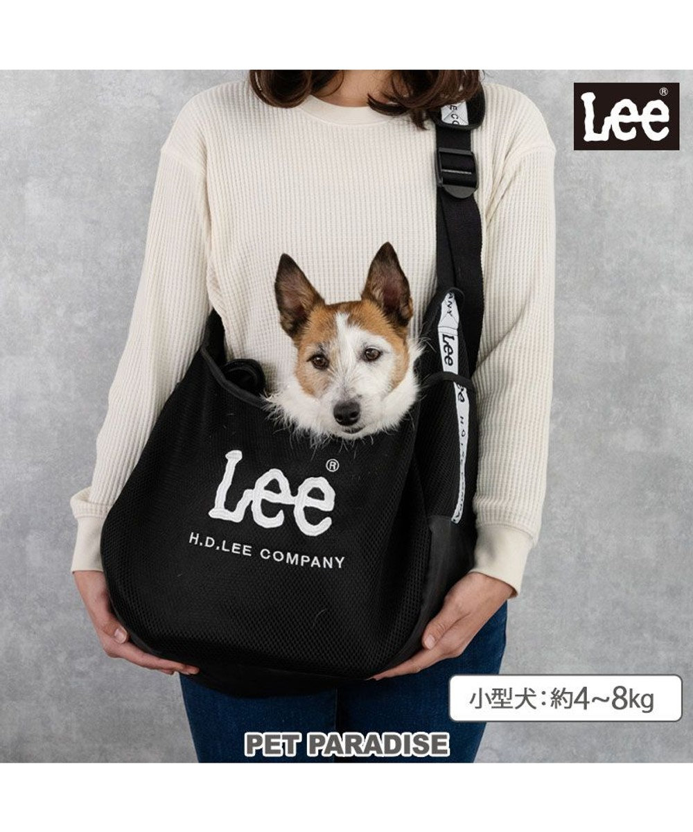 PET PARADISE Lee ロゴ メッシュ スリング  キャリーバッグ Ｍ 小型犬 約4～8㎏ ブラック