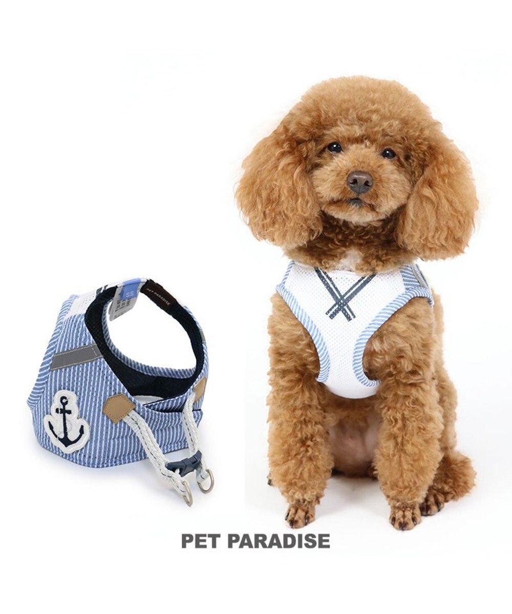 PET PARADISE 犬 ハーネス メッシュ ベスト ハーネス 【SS】 小花柄/マリン