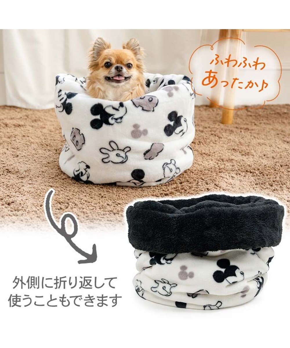 PET PARADISE ディズニー ミッキーマウス 白黒 筒型寝袋 Ｓ 