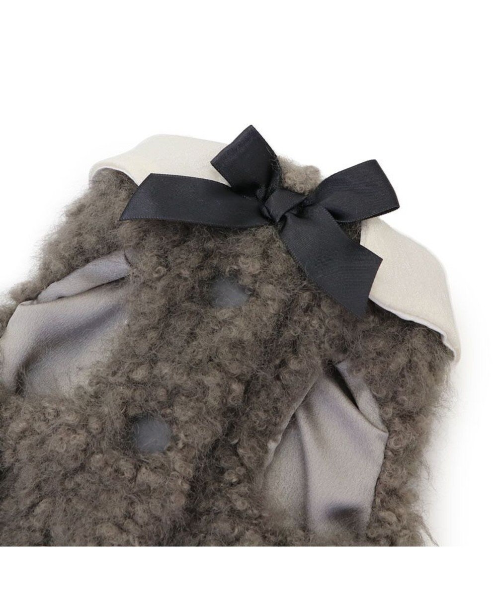 PET PARADISE cherircouture メニーリボンファーベスト 《グレー》 小型犬 