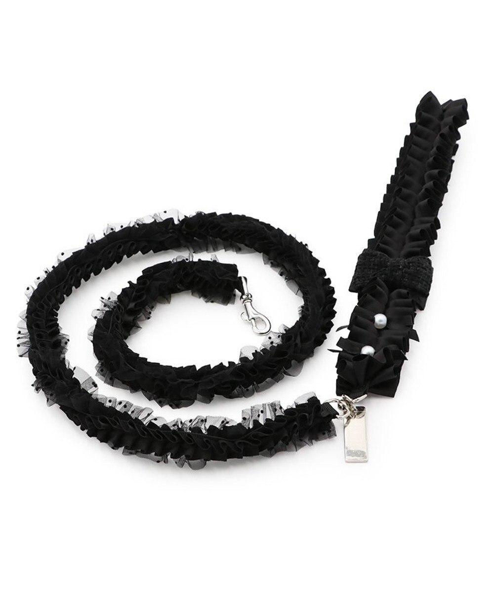 PET PARADISE cherircouture ツイード リボンリード 《ブラック》 ＳＳ～Ｓ 