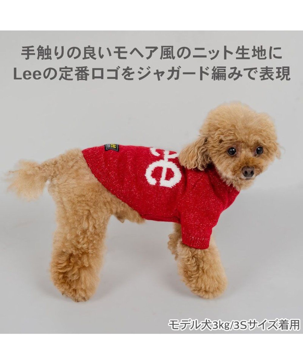 PET PARADISE Lee モヘア ロゴニット 《レッド》 小型犬 
