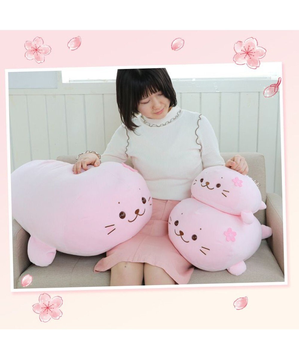 Mother garden しろたん 桜色 ふわもち ぬいぐるみ 38cm マスコット 