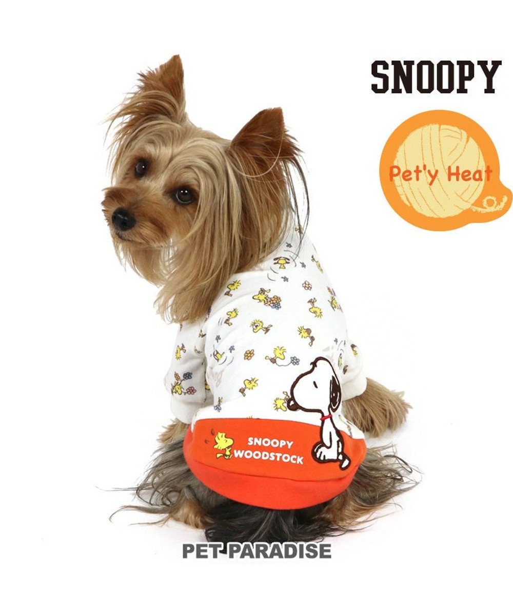PET PARADISE スヌーピー  ペティヒート  Tシャツ 長袖《ウッドストック》 小型犬 赤