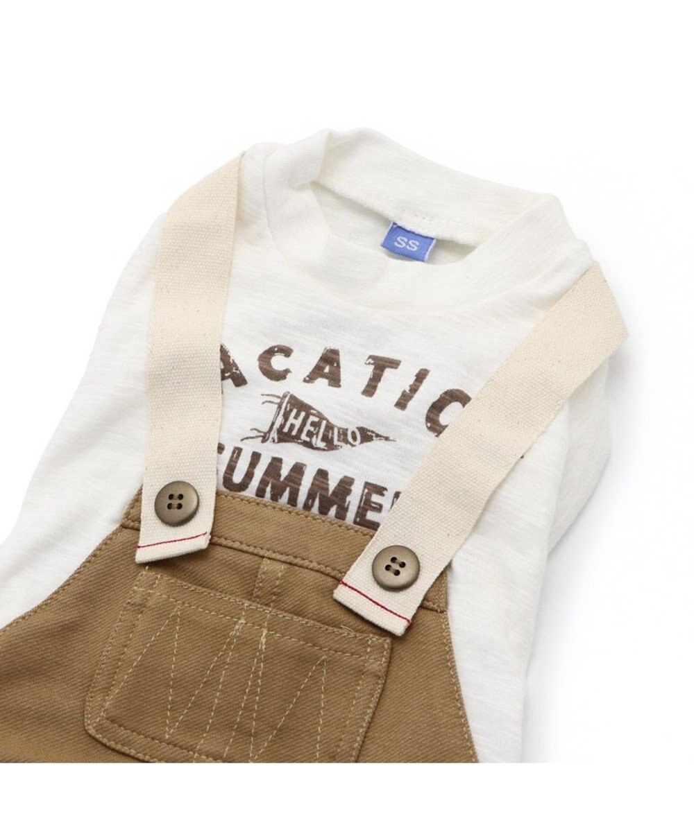 PET PARADISE 犬 服 夏服 パンツつなぎ 白 〔小型犬〕 重着風 ペットウエア ペットウェア ドッグウエア ドッグウェア ベビー 超小型犬 小型犬 