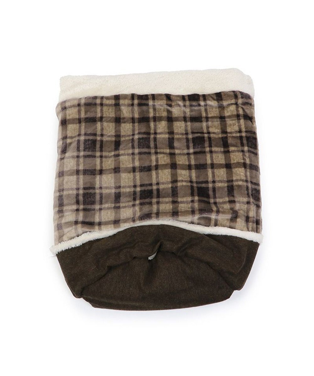 PET PARADISE ペットパラダイス 筒形寝袋 遠赤外線 《チェック柄》 42cm×70cm 