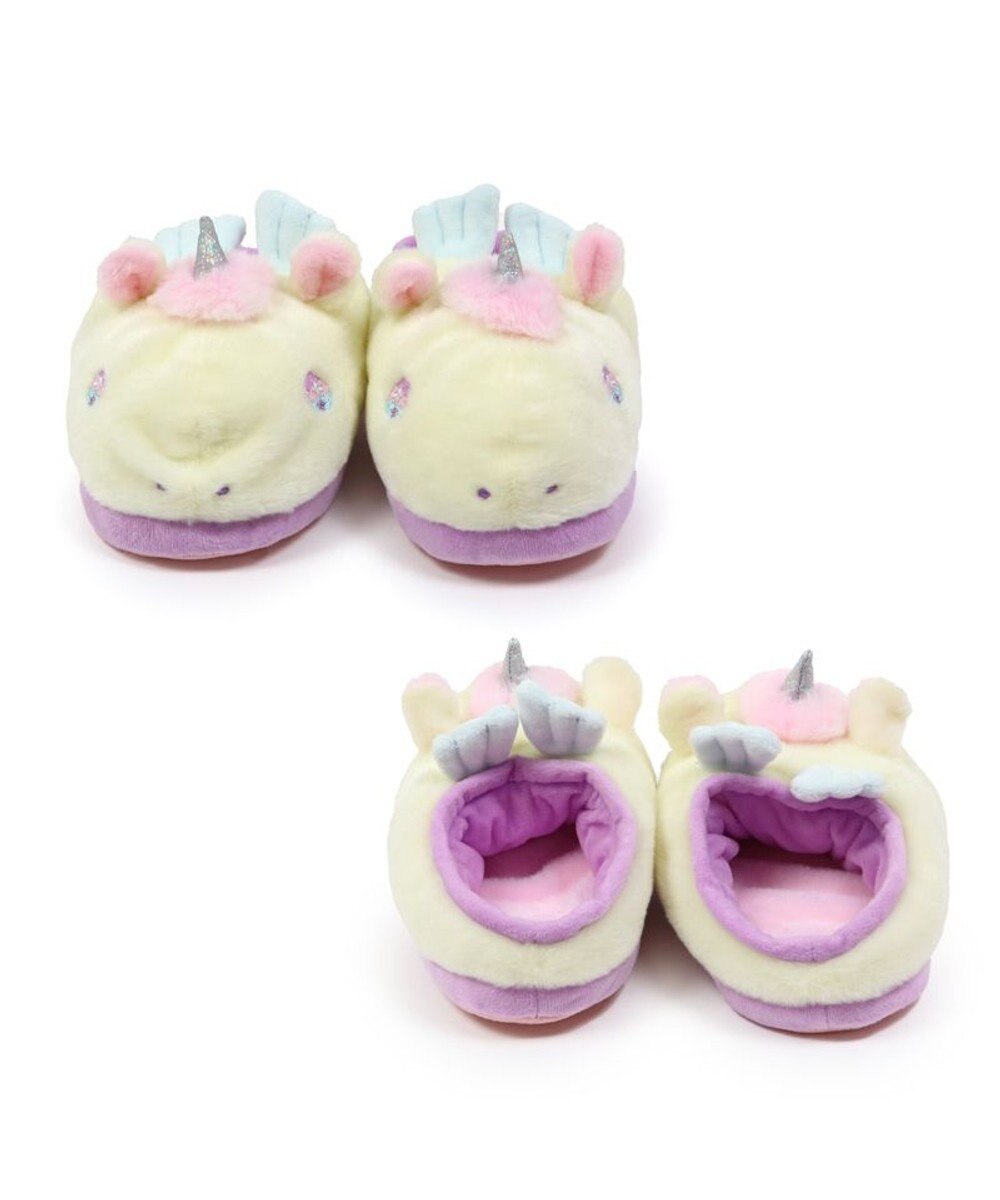 Mother garden マザーガーデン ユニコーン ふわふわ キッズスリッパ  《クリーム》 