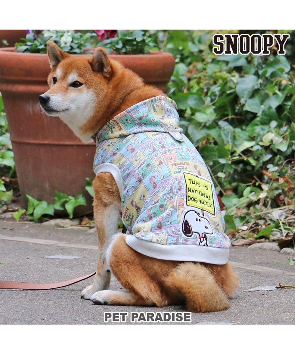 PET PARADISE 犬の服 犬 服 秋冬 スヌーピー パーカー 【中型犬】 カラーコミック マルチカラー