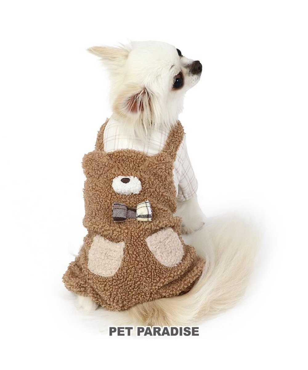 PET PARADISE ペットパラダイス パンツつなぎ くまちゃん 小型犬 茶系
