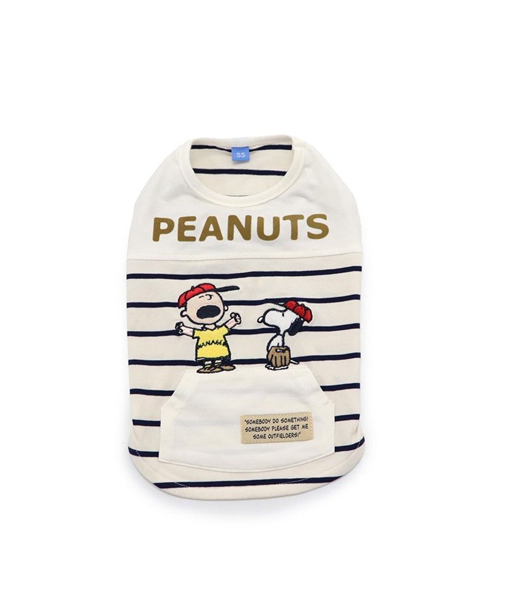 PET PARADISE スヌーピー お揃い 野球柄Ｔシャツ 【中型犬】【大型犬】《ネイビー／ホワイト》 