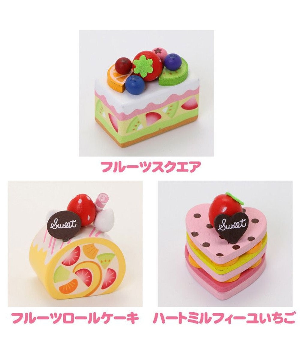 マザーガーデン 木製 ミニケーキ いちごラウンドケーキ 単品 木のおままごと ショートケーキ 木のおもちゃ 磁石 マグネット くっつくおもちゃ 目印 マルチカラー