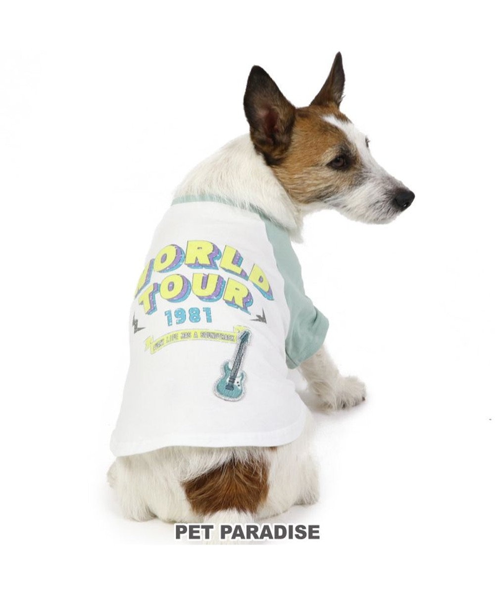 PET PARADISE ペットパラダイス Tシャツ 《バンド柄》【小型犬】 白~オフホワイト