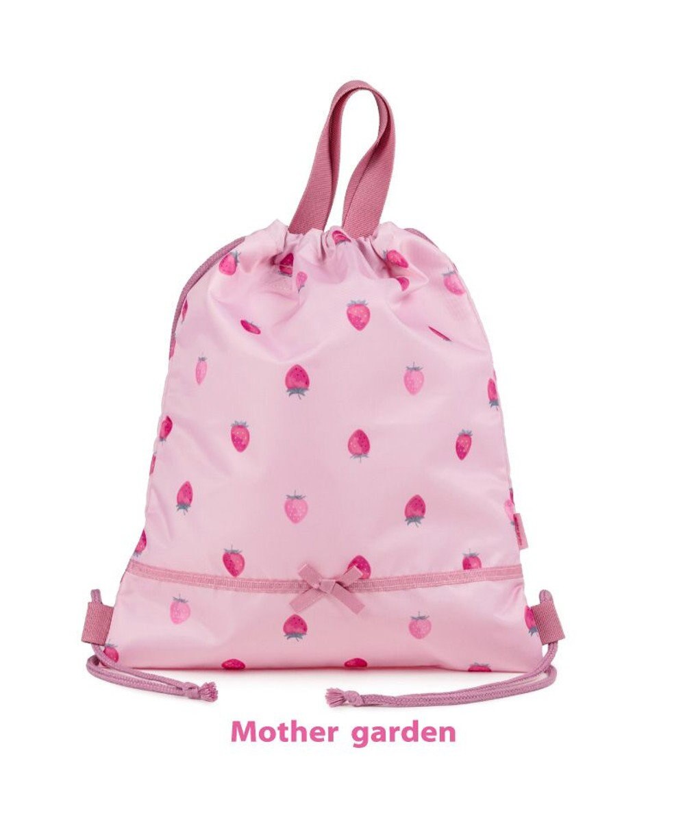 Mother garden マザーガーデン 野いちご お着替え巾着リュック 《レトロストロベリー柄》