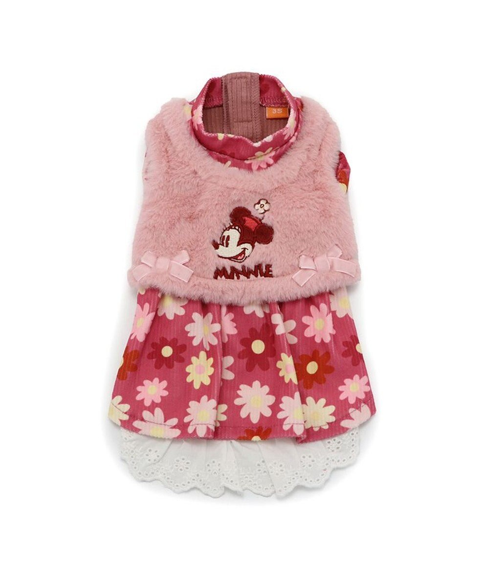 PET PARADISE ディズニー ミニーマウス ワンピース ベスト付き 《花柄 》小型犬 