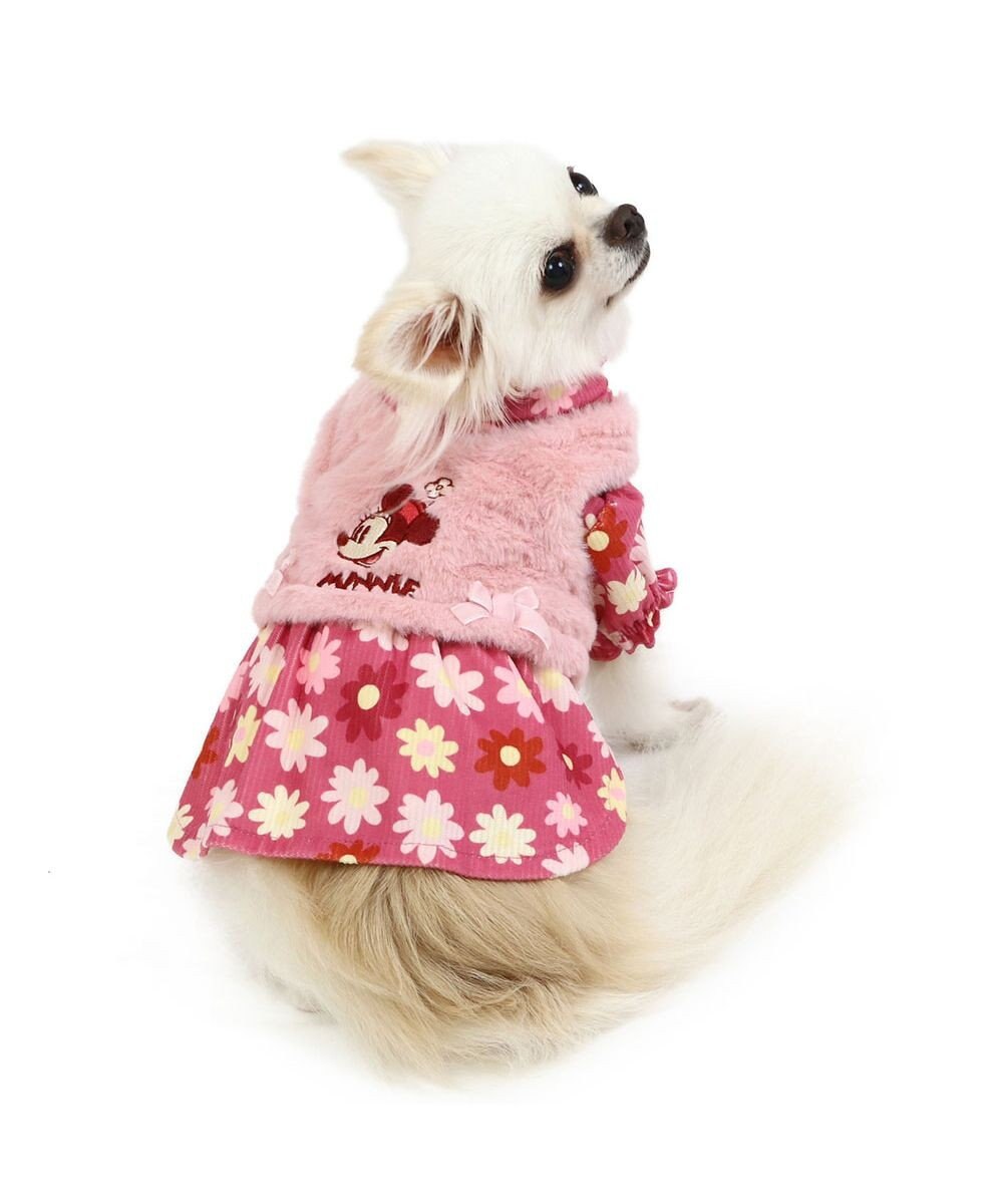 PET PARADISE ディズニー ミニーマウス ワンピース ベスト付き 《花柄 》小型犬 
