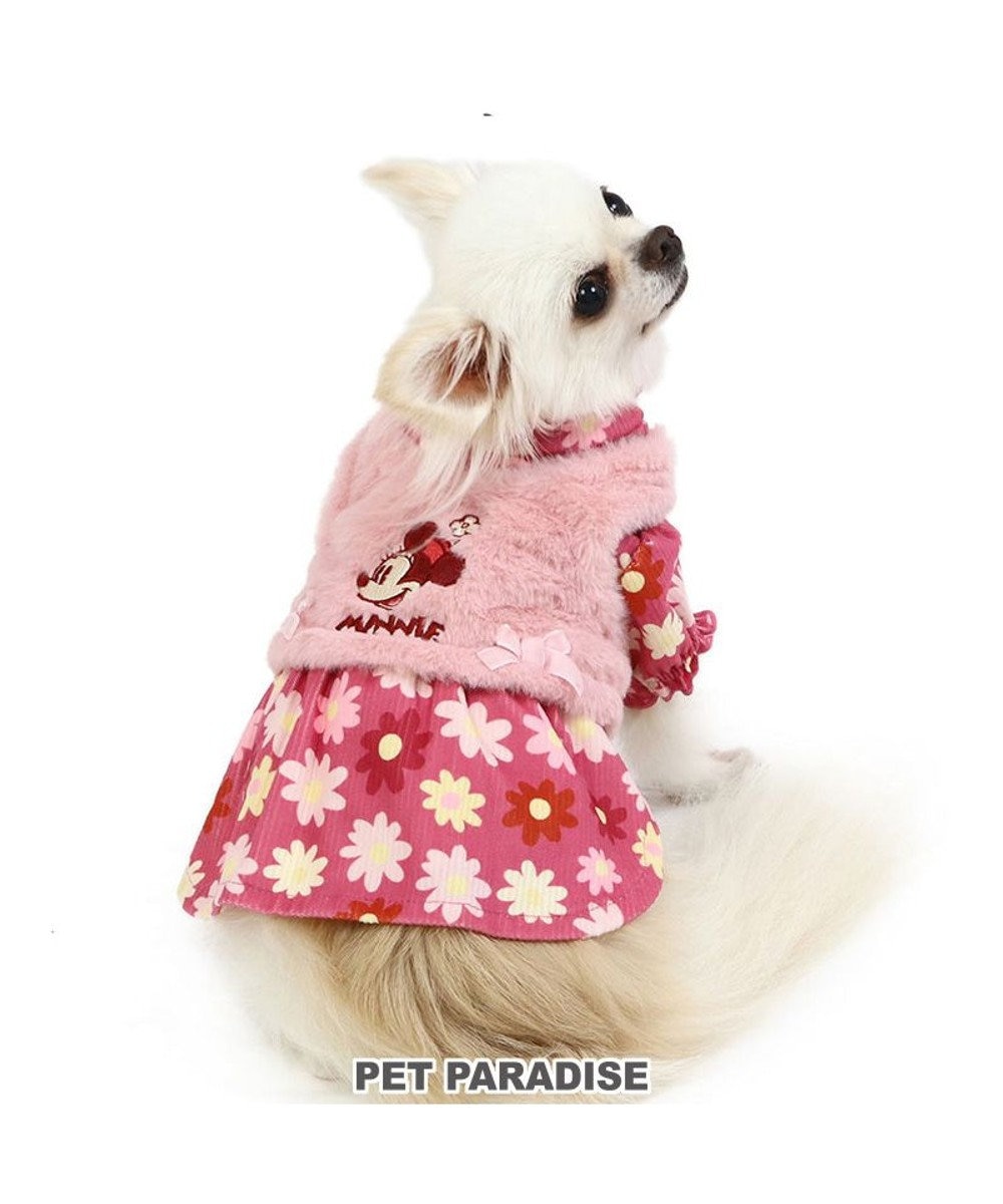 PET PARADISE ディズニー ミニーマウス ワンピース ベスト付き 《花柄 》小型犬 花柄