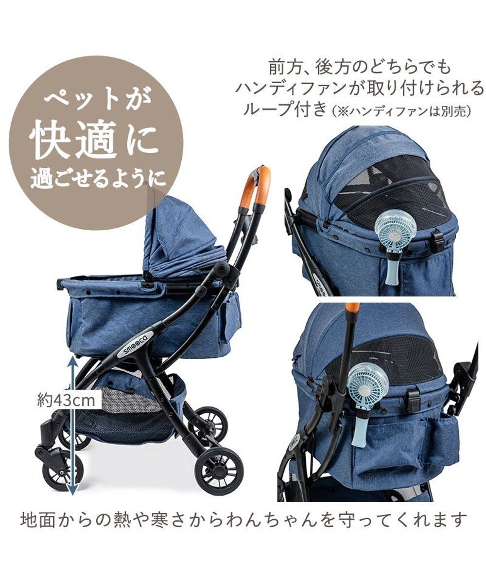 PET PARADISE smooca ネオ ワンロック ペットカート《デニム調》 