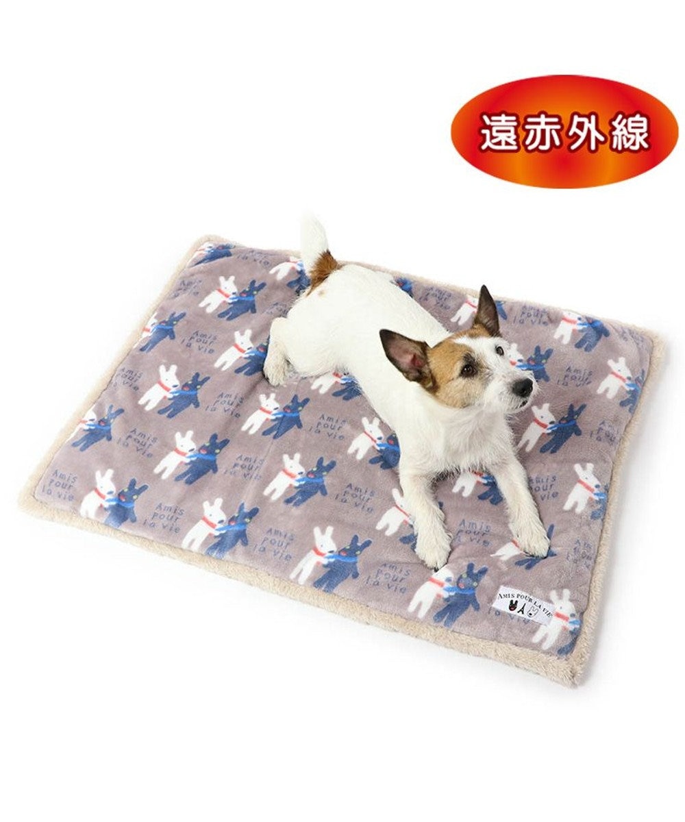 PET PARADISE リサとガスパール 遠赤外線 ボアマット 《 であい柄 》 (80×60cm)