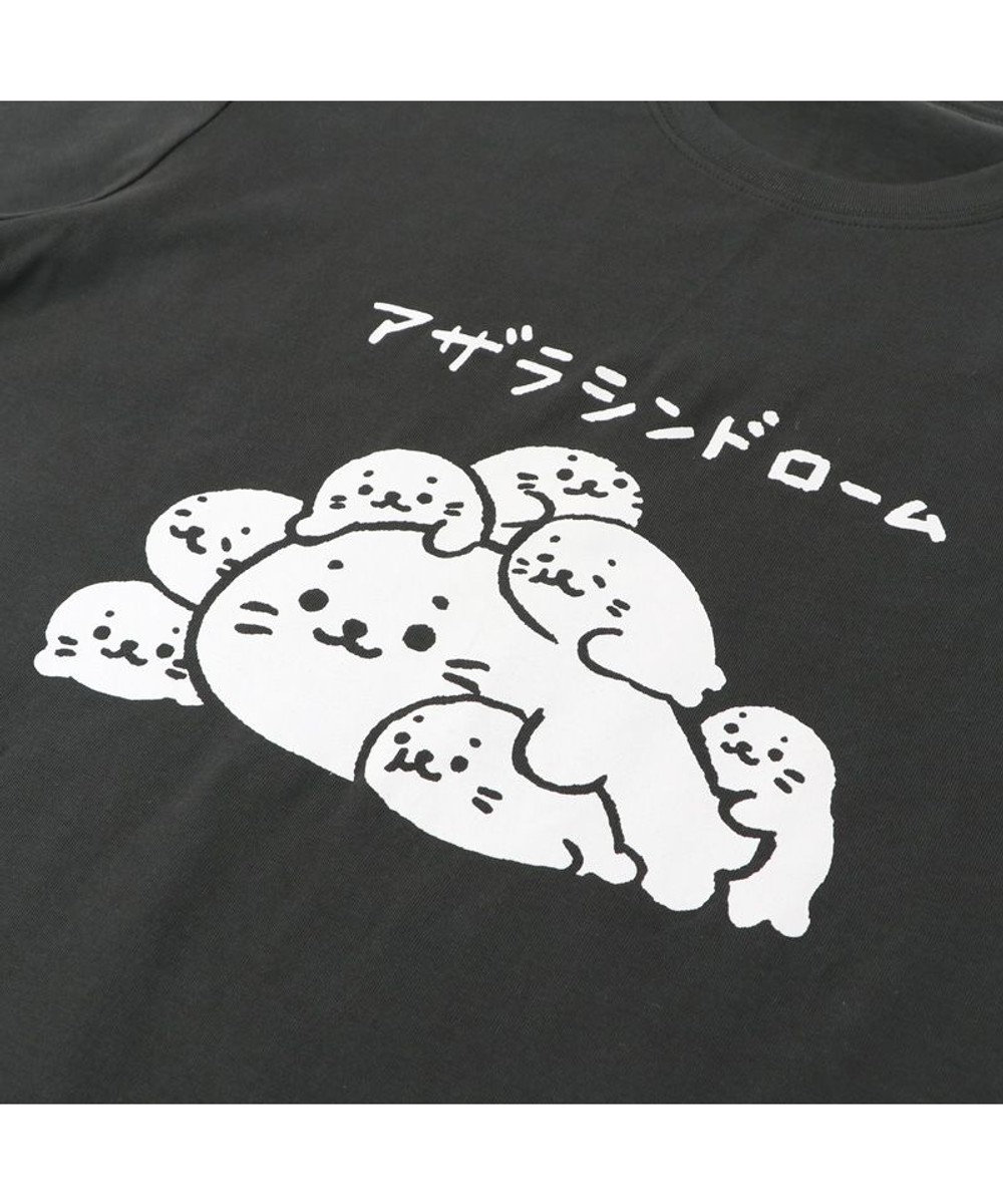 しろたん 復刻 Tシャツ 半袖 《アザラシンドローム》, 黒, Ｓ