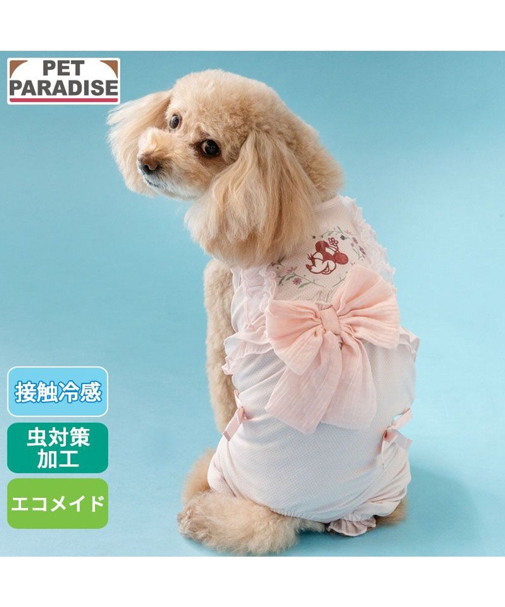 PET PARADISE ディズニー ミニーマウス リボン クール ロンパース 小型犬 