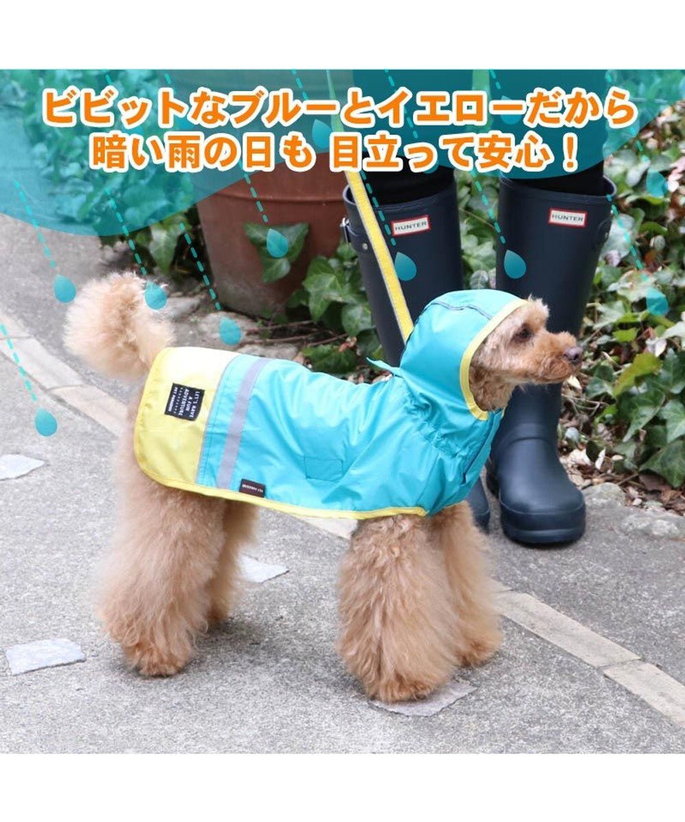 犬服 犬用品 ペットグッズ ペットウェア ペットパラダイス 切替レインマント 【超小型・小型犬】 | 犬用 超小型犬 小型犬, 青緑, ３Ｓ