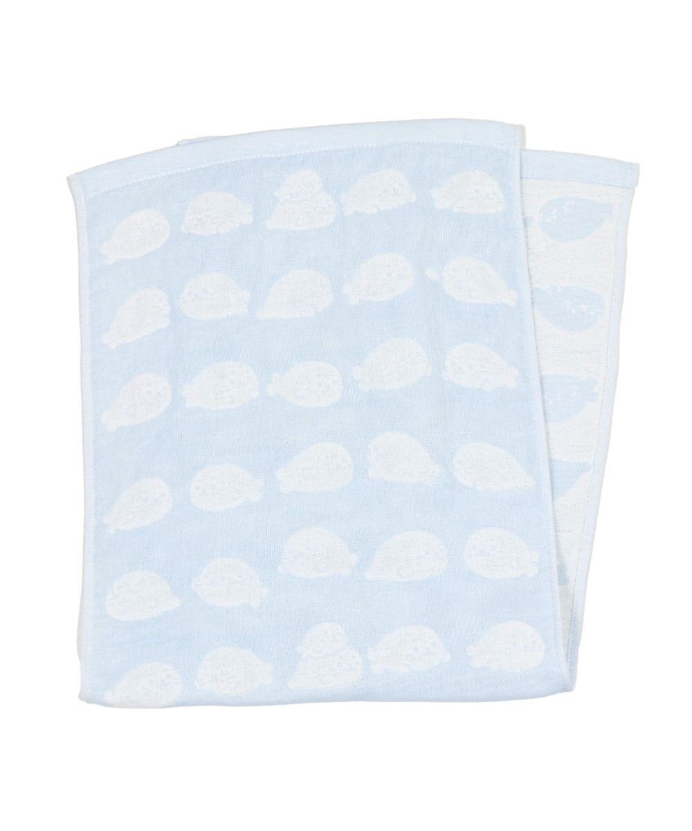 Mother garden しろたん いっぱい柄 6重ガーゼ フェイスタオル 