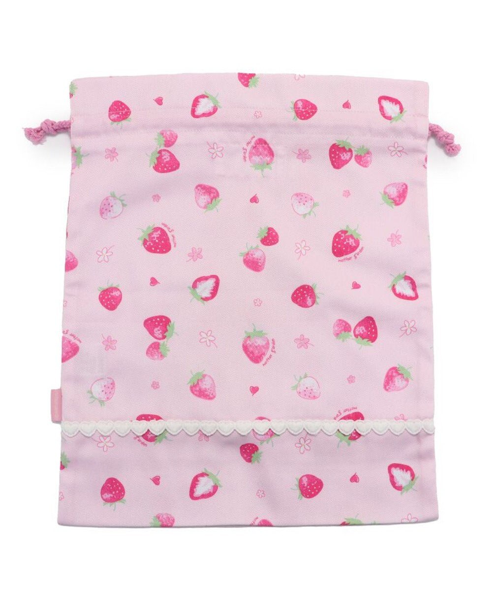 Mother garden マザーガーデン 野いちご 巾着 《スケッチ柄》  30cm×37cm