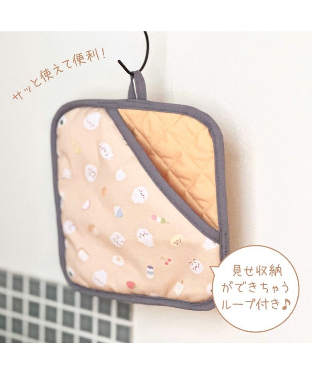 Mother garden しろたん 鍋つかみになる鍋敷き 《食いしん坊柄》 20×20cm 