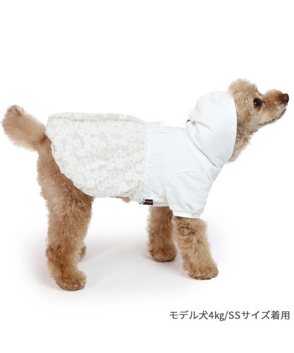 PET PARADISE ペットパラダイス ドッキングパーカー 《ホワイト》 小型犬 