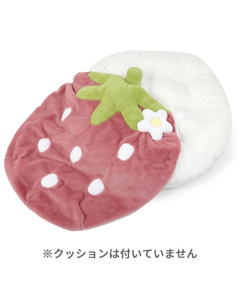 PET PARADISE ネット店限定 くすみ苺 クッション 替えカバー (90×92㎝用)