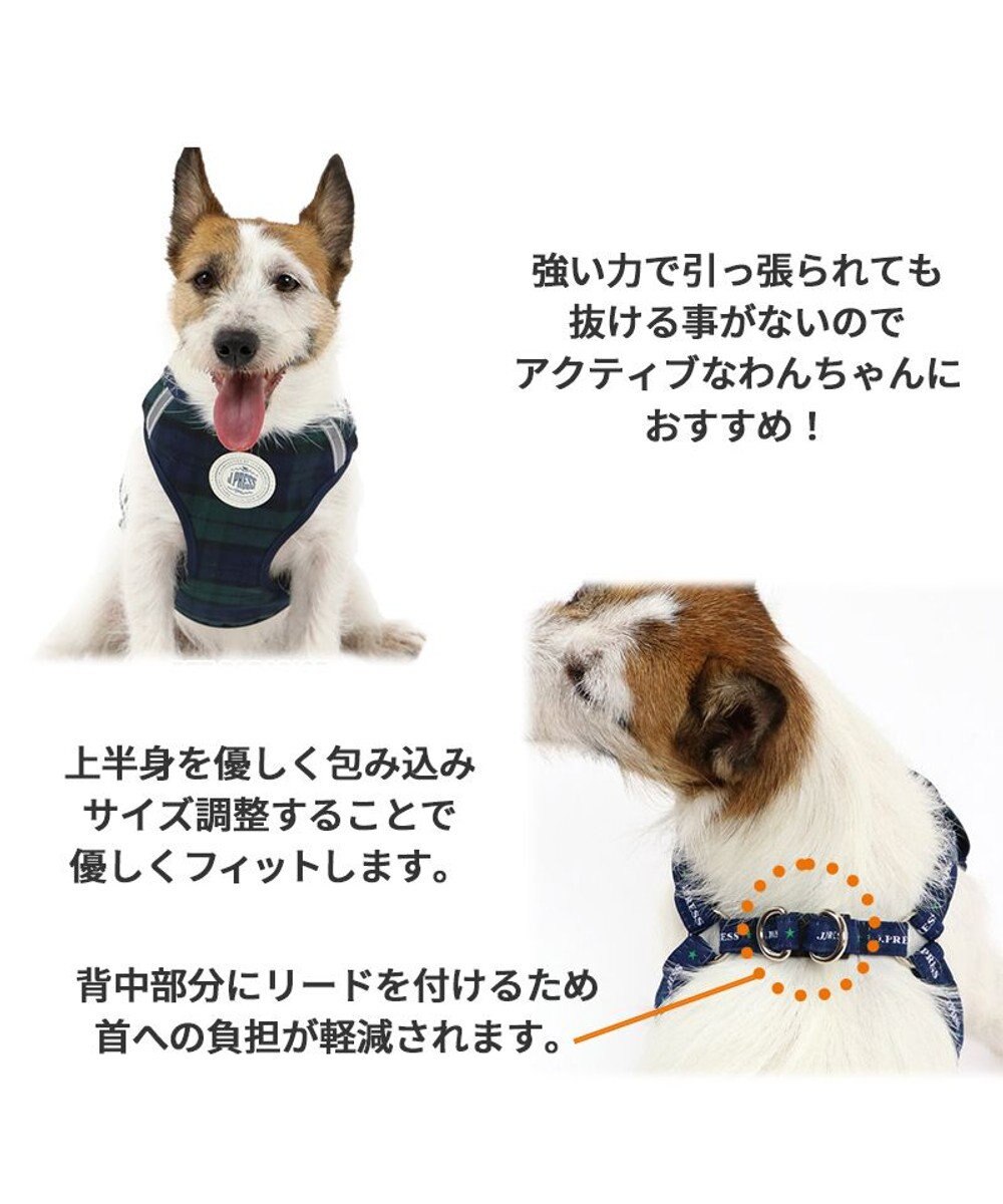 犬 ハーネス リード J Press ハーネス リード ｓ ブラックウォッチ 小型犬 おさんぽ おでかけ お出掛け おしゃれ オシャレ かわいい Pet Paradise 通販 雑貨とペット用品の通販サイト マザーガーデン ペットパラダイス