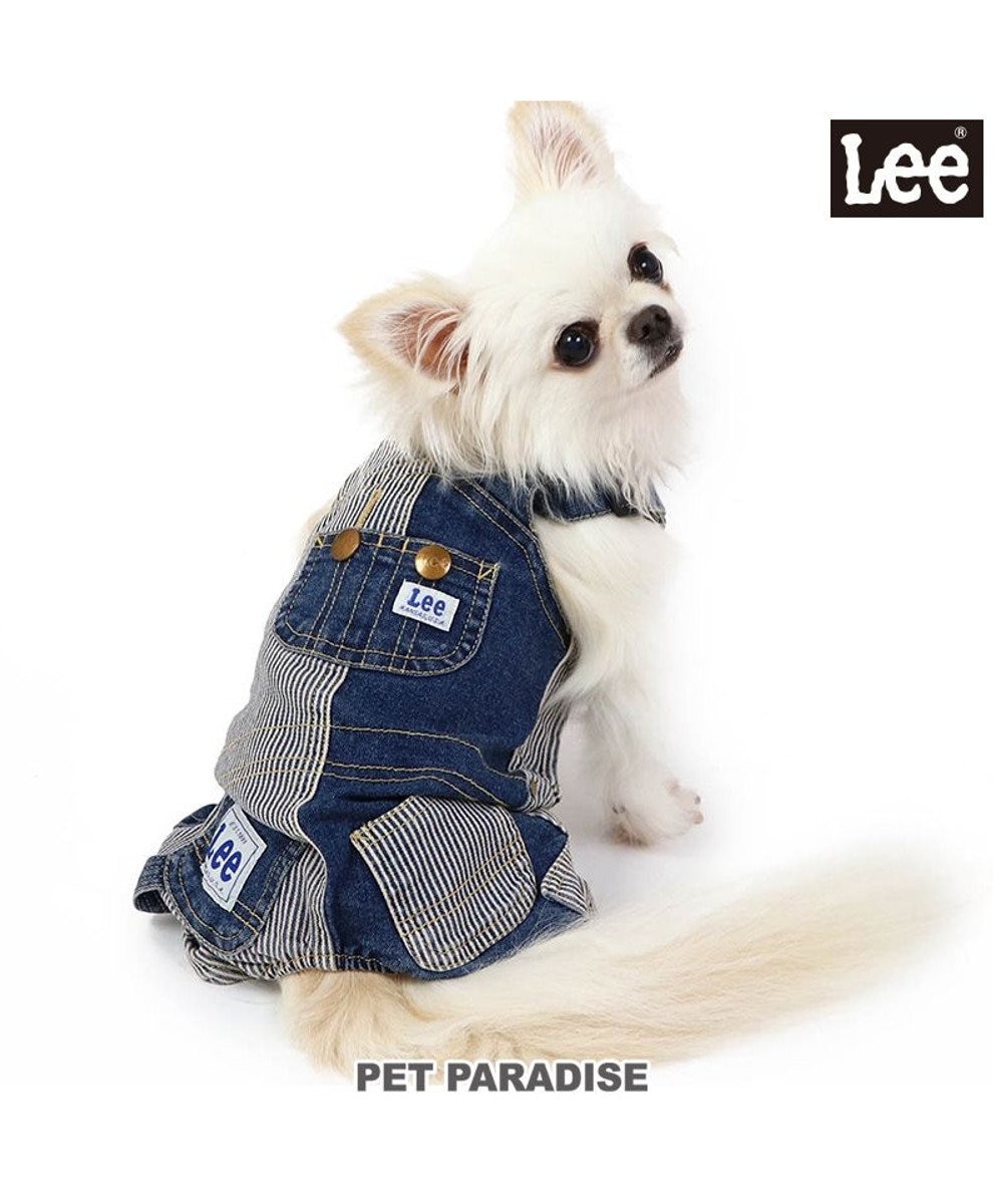 PET PARADISE Ｌｅｅ パッチワーク オーバーオール パンツつなぎ【小型犬】 紺（ネイビー・インディゴ）
