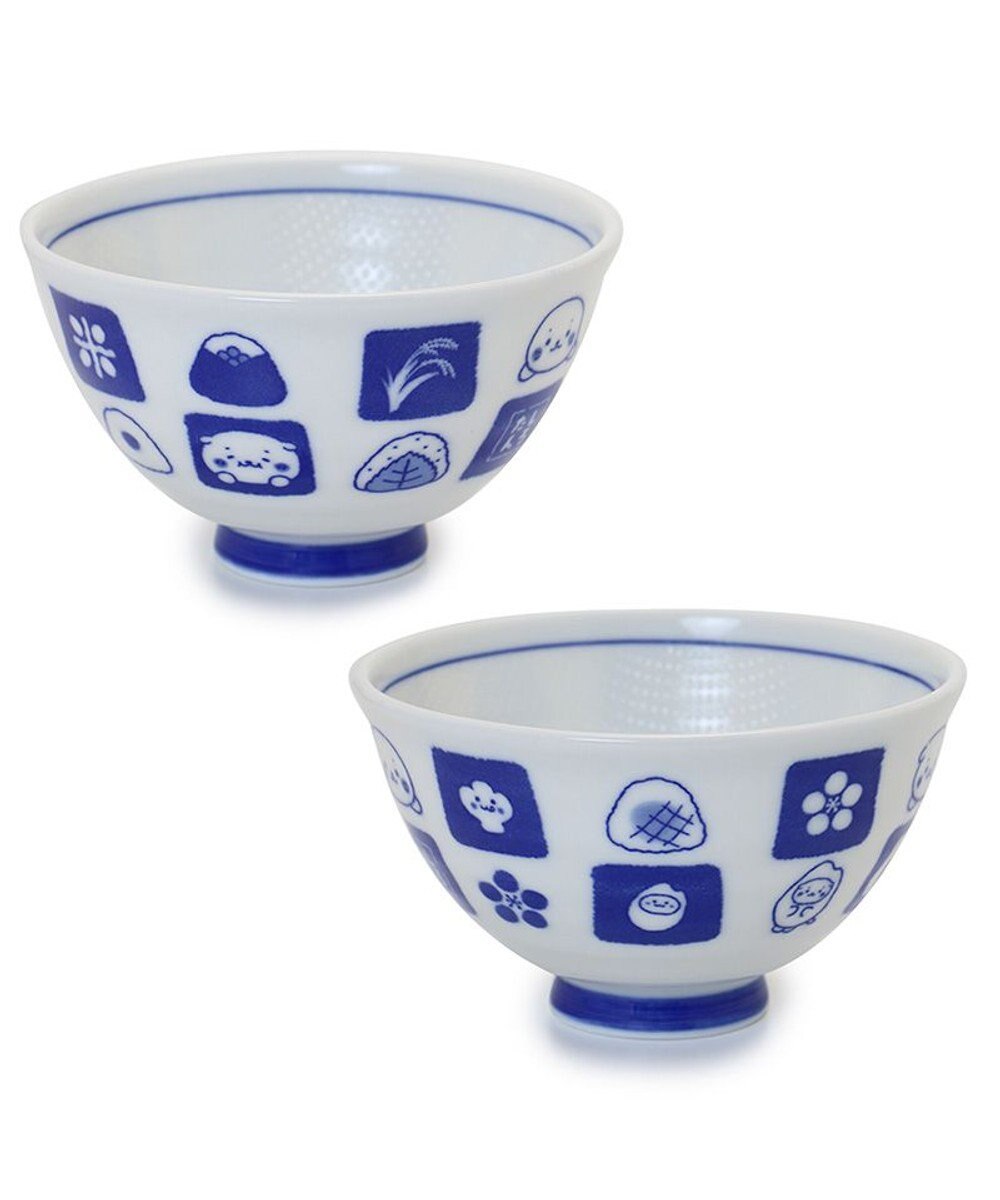 Mother garden しろたん ごはん粒がくっつきにくい ご飯茶碗 《大盛》 《顔ぼん柄/しろたん＆らっこいぬ柄》 単品 