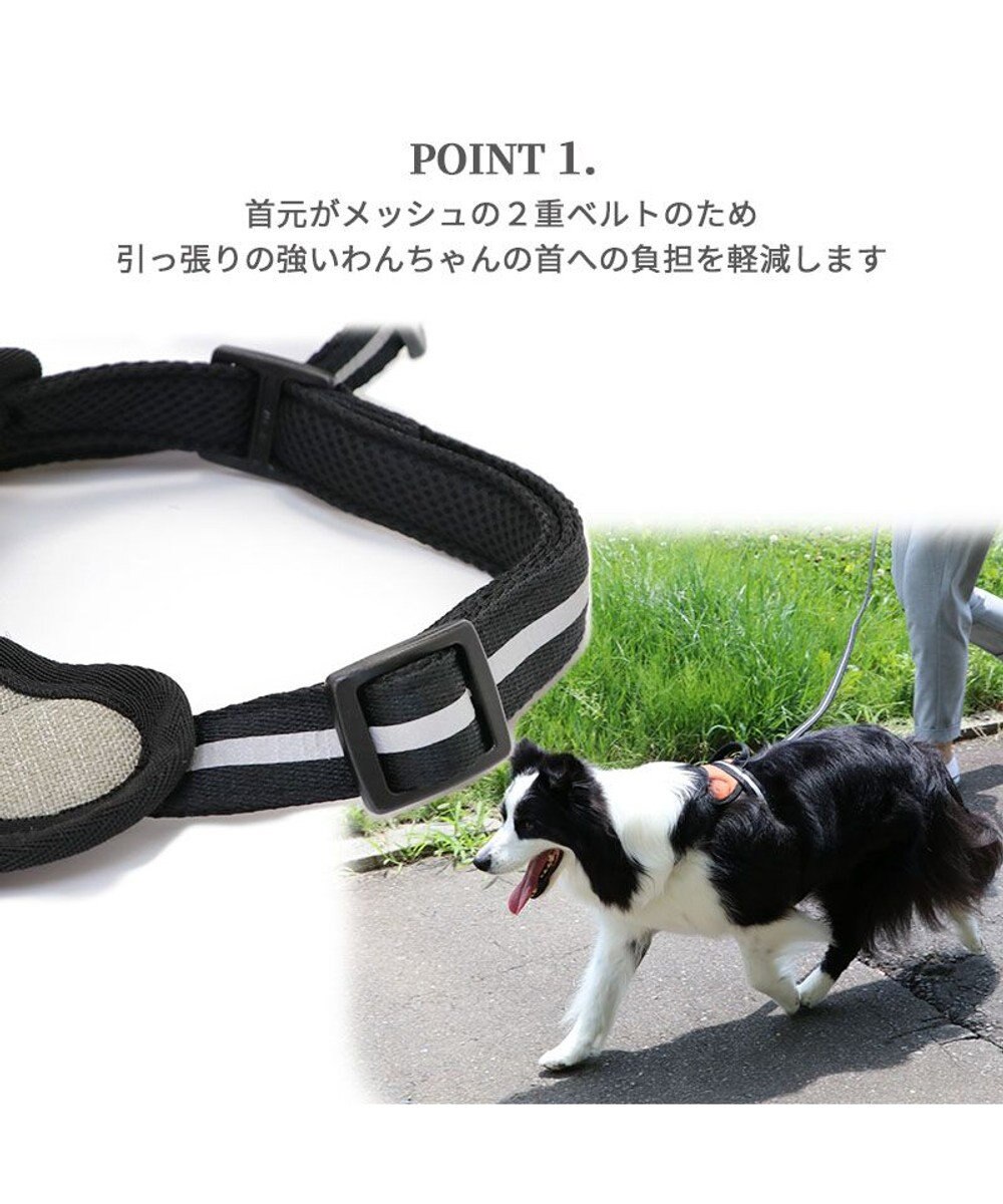 PET PARADISE ヘッドインハーネス  【Ｍ】オレンジ / ブルー 【中型犬 大型犬】 