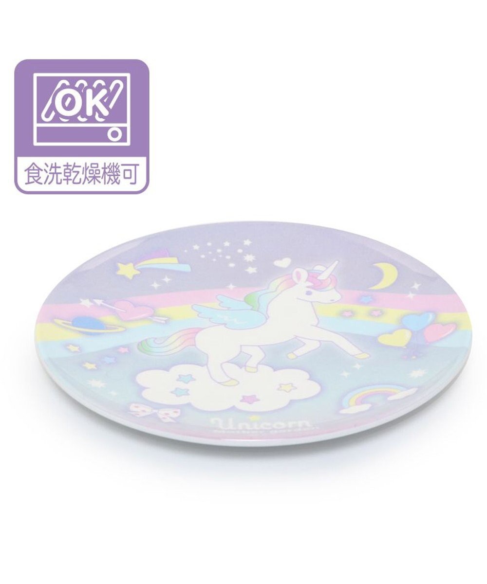 Mother garden  マザーガーデン ユニコーン メラミン食器 丸皿 食洗機可 プレート お皿 