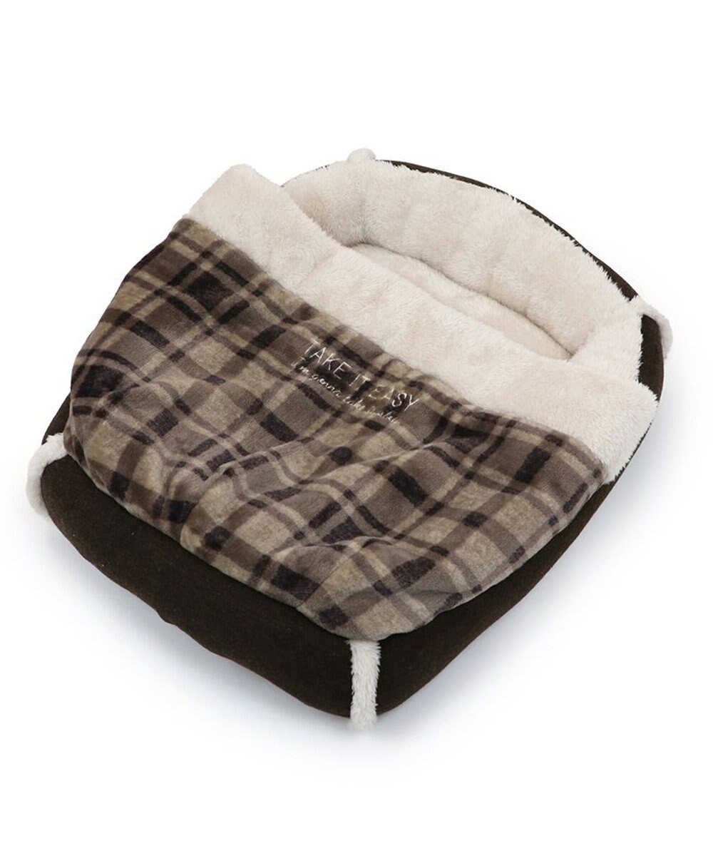 PET PARADISE ペットパラダイス 四角寝袋 遠赤外線 《チェック柄》 45×57cm 