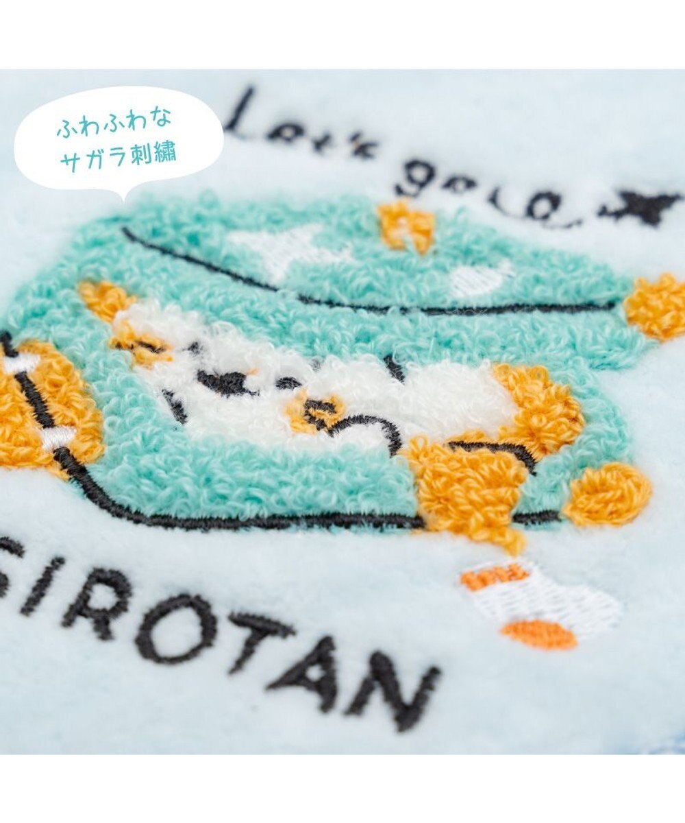 Mother garden しろたん ミニタオル 《スーツケ柄　青》 