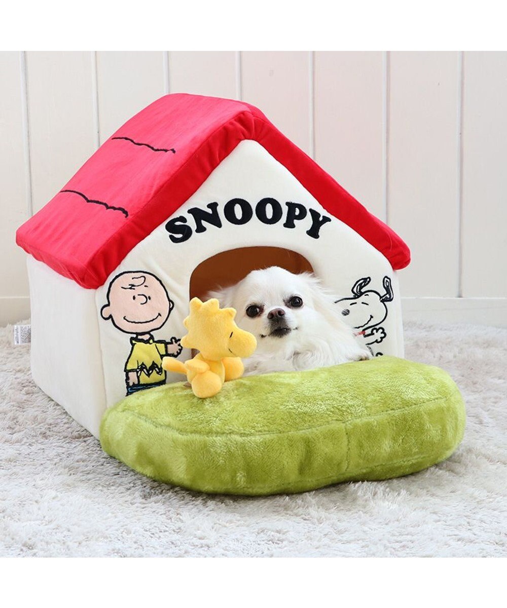 PET PARADISE スヌーピー お庭付き赤い屋根 折り畳みハウス【小】 折畳ハウス