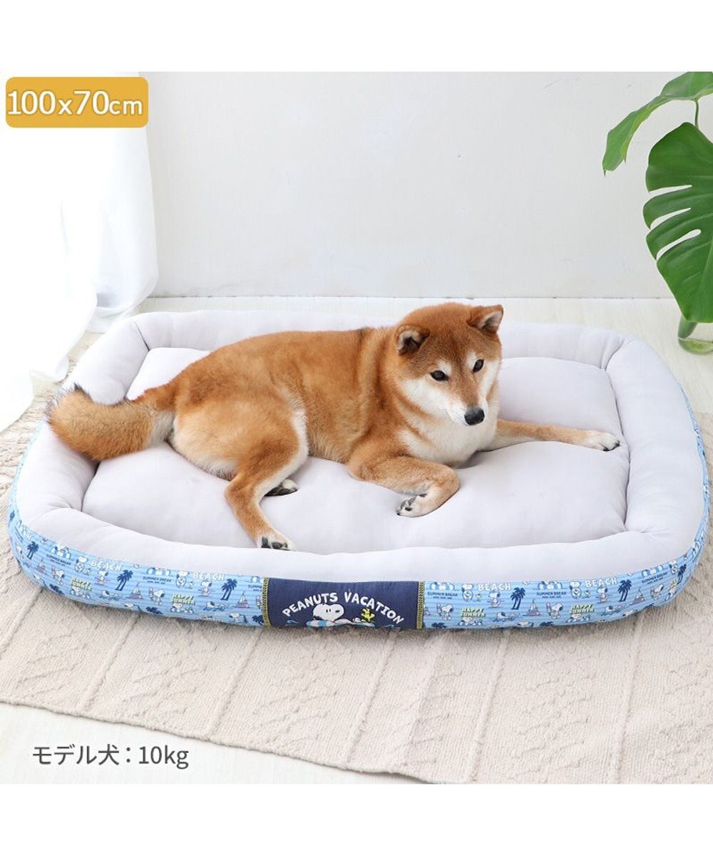 PET PARADISE スヌーピー クールカドラー 角型《バケーション柄》 大型犬 100×70cm LL 