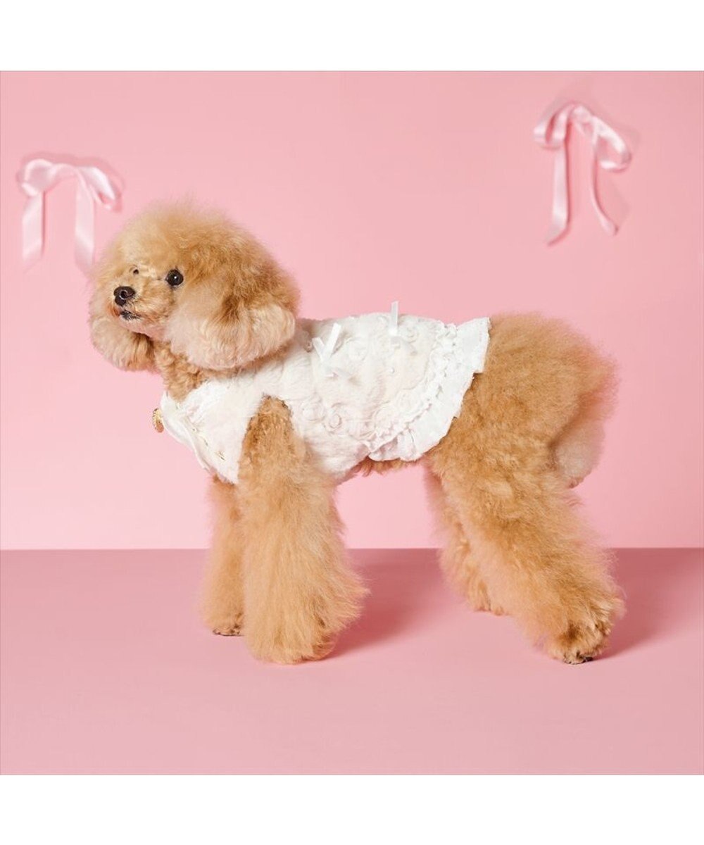 PET PARADISE cherircouture パールリボン ベスト 《ホワイト》 小型犬 