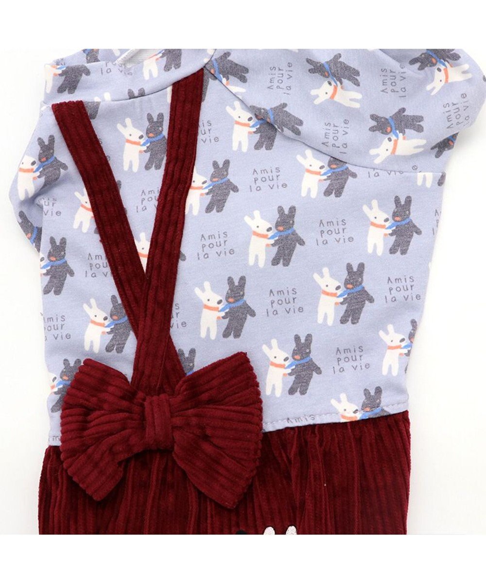 PET PARADISE リサとガスパール リボン つなぎスカート 《であい柄》 小型犬