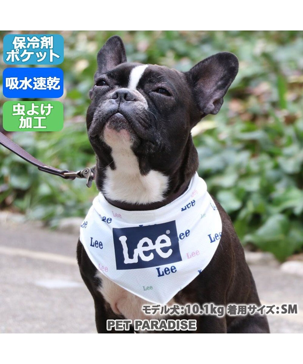 ひんやり バンダナ 保冷剤付き lee クールバンダナ 中型犬 ポケット ロゴ総柄 ネッククーラー 夏 ひんやり バンダナ ひんやり 涼感 冷却 吸水速乾 Pet Paradise 通販 雑貨とペット用品の通販サイト マザーガーデン ペットパラダイス