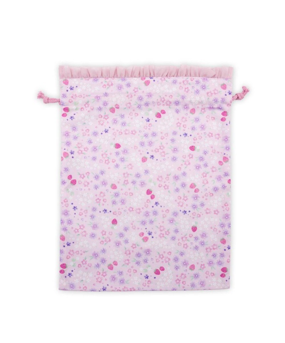 Mother garden マザーガーデン  野いちご 巾着 《小花いちご柄》 大 