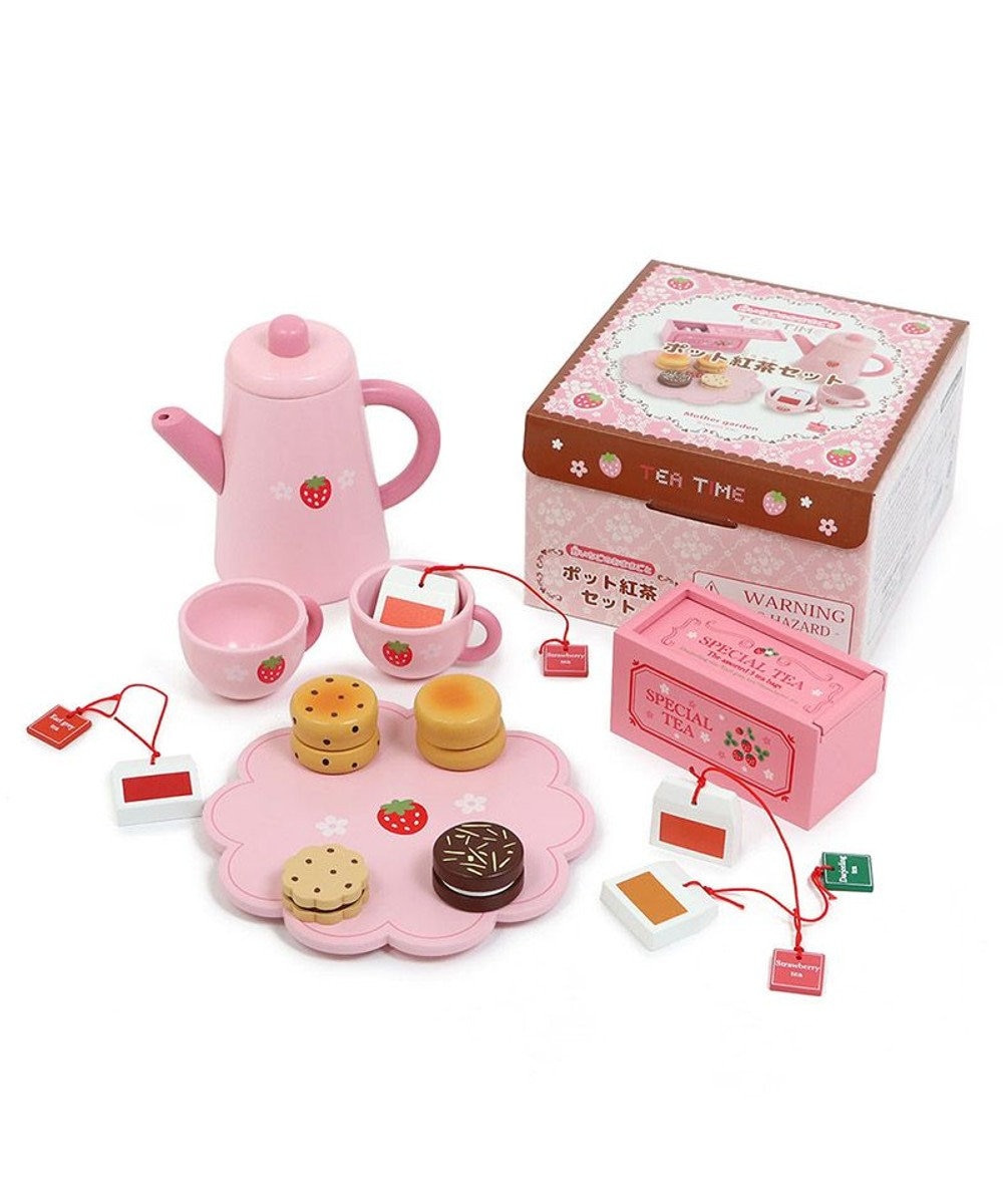 マザーガーデン 野いちごままごと ポット＆紅茶セット 木の