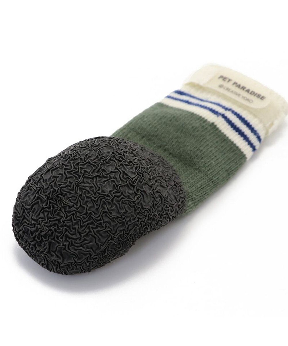 PET PARADISE 犬 靴 靴下 フィットシューズ 【ＳＳ】 《グリーン / ブラウン》 