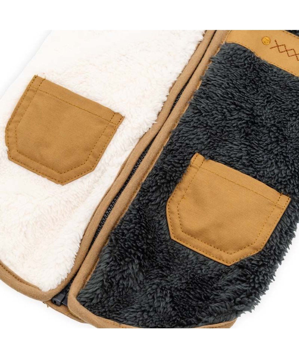 PET PARADISE ペットパラダイス 切替 背開きジップアップ ベスト 《ブラック》 小型犬 