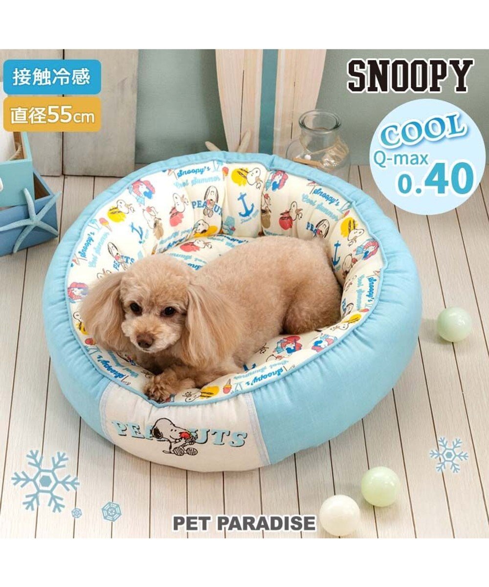 PET PARADISE スヌーピー クールカドラー 《アイス柄》 丸型 M