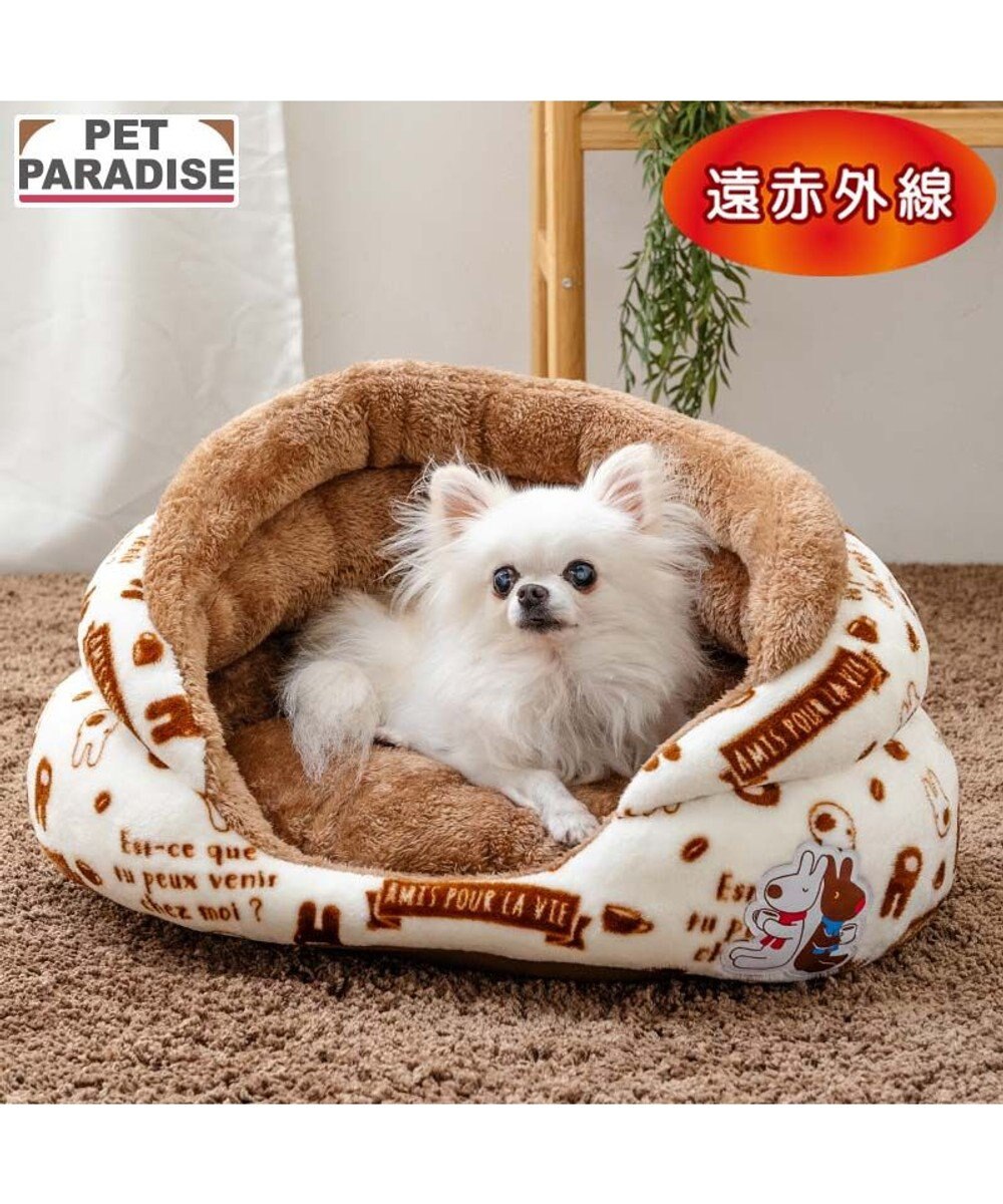 PET PARADISE リサとガスパール 遠赤外線 つぼ型ボア カドラー 