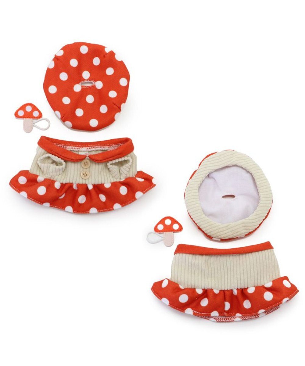 Mother garden しろたん ついてきちゃうしろたん マスコット用 着せ替え服  《きのこワンピース》 